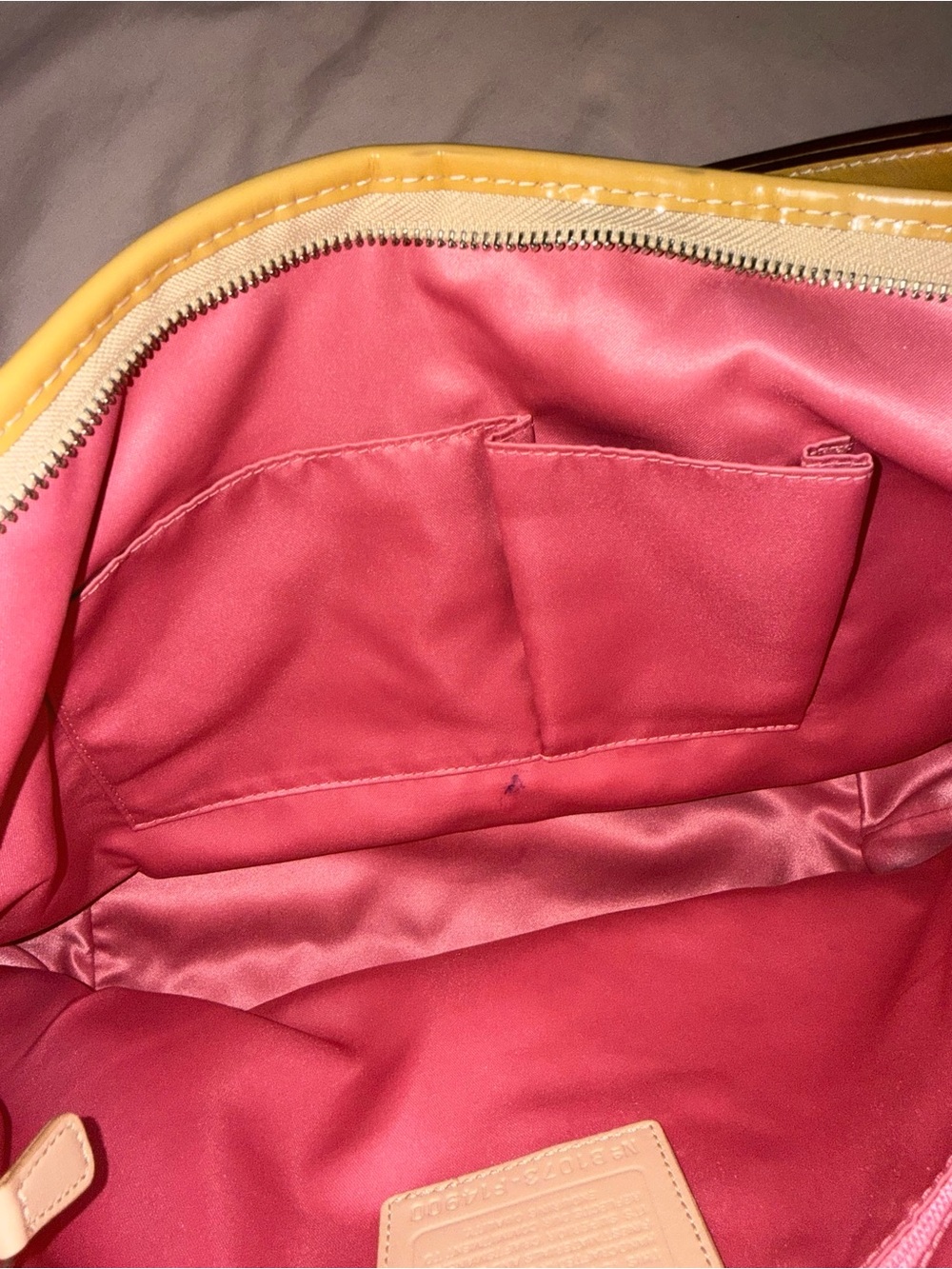 Coach Pastel Patchwork Signature Shoulder Bag - Yellow, Beige, Pink, Green - Picture 10 of 12